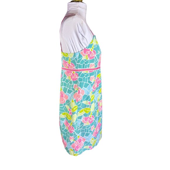 Lilly Pulitzer Floral Cote D'azur Mosaic Roses Junior Size 16 Vintage 1990s - Picture 7 of 8